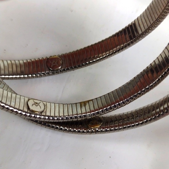 ♥️Bundle Only♥️ Vintage Marshal Metal Silver Tone 3 Strand Stretch Boho Bracelet - Picture 3 of 13